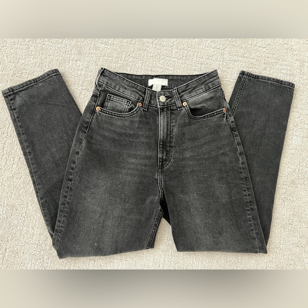 H&M black wash denim